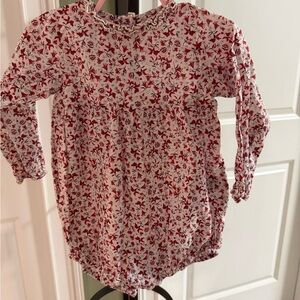 H&M Adorables Red and White Floral Kids Bubble Romper